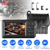 1080P Endoscope Camera with 8 LED Light 8mm Borescope Inspection Camera 4.3” Colorful Screen IP67 Waterproof 16.4FT Semi-Rigid Cord Handheld Snake Cam