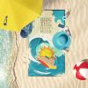 Surfer Dog Red Wheaten Terrier Premium Beach Towel Oversized Towel Beach Blanket, Pool, Beach Essentials, Yoga, Premium Bath Towel, Quick Dry Plush