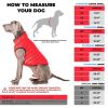 Lightweight Reversible Winter Dog Coat XS Size Chest 13-14 inch Warm Dog Jacket Water Resistant Windproof Insulated Dog Jacket for Small Medium Large