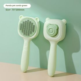 Pet Grooming Brush, Suitable For Cats. It Is An Easy-to-clean Pet Hair Removal Tool, Applicable To Animal Hair Care. (Color: Green)