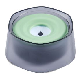 No Spill Dog Cat Water Bowl Spill Proof Slow Water Feeder 47.35oz Pet Water Dispenser Travel Dog Bowl for Dogs/Cats/Pets (Option: Green)